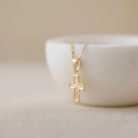 Crucifix Necklace | 18k Gold Filled - Picture 3 of 10